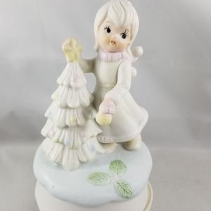 Snow Christmas Tree Music Spins Ceramic We Wish Yo